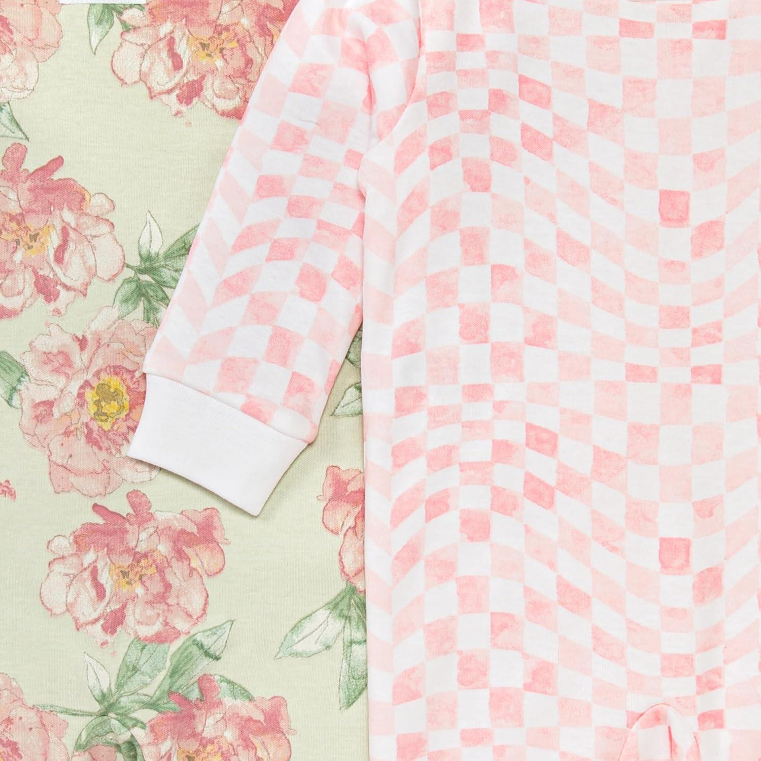 Baby Girls Pajamas 2 Piece Set – Soft Cotton Snap Sleepwear-Diaper Reusable