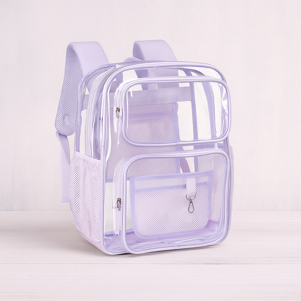 17 Inch Large Heavy Duty Clear Bookbag Backpack For School