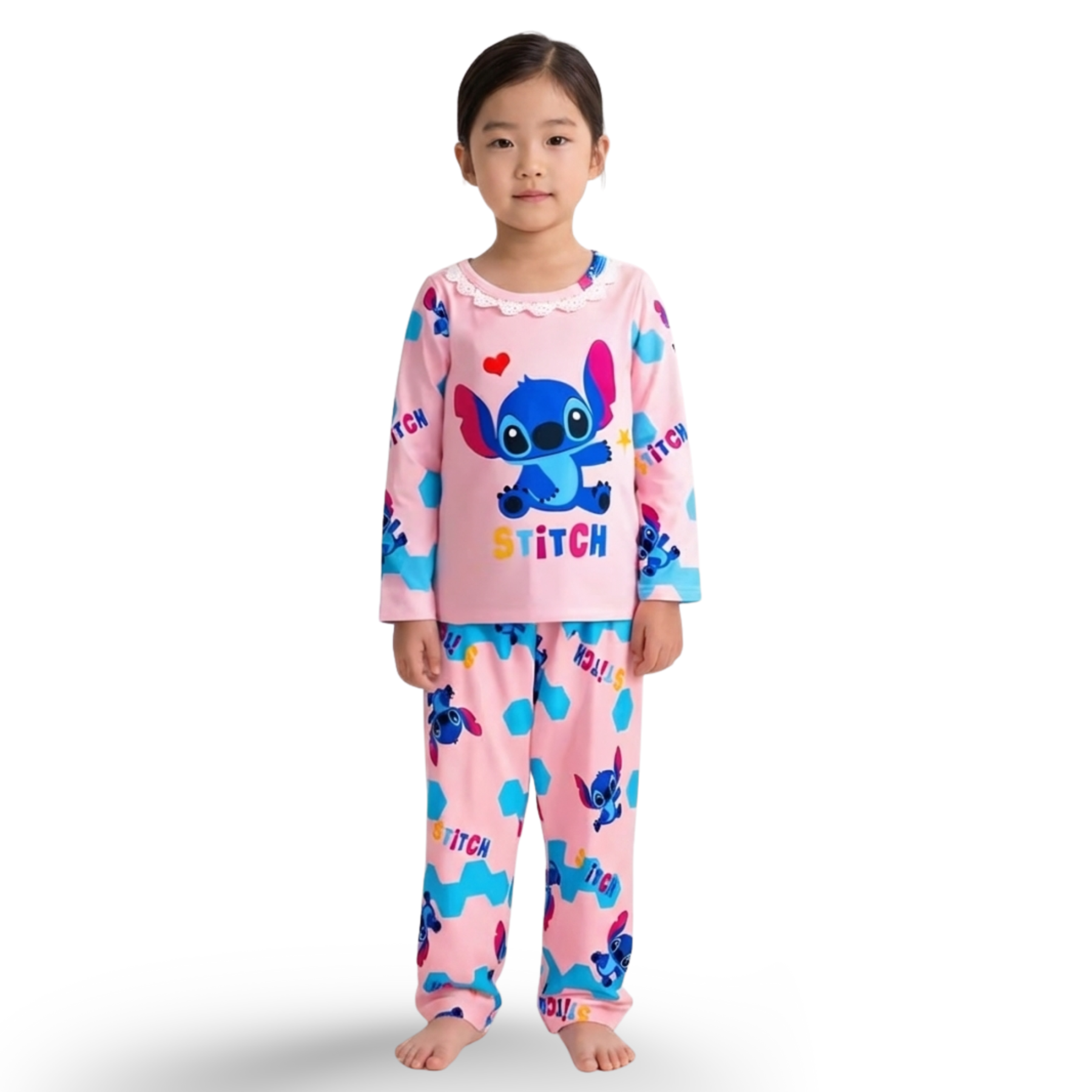 Stitch Character Kids Printed Pajama Set