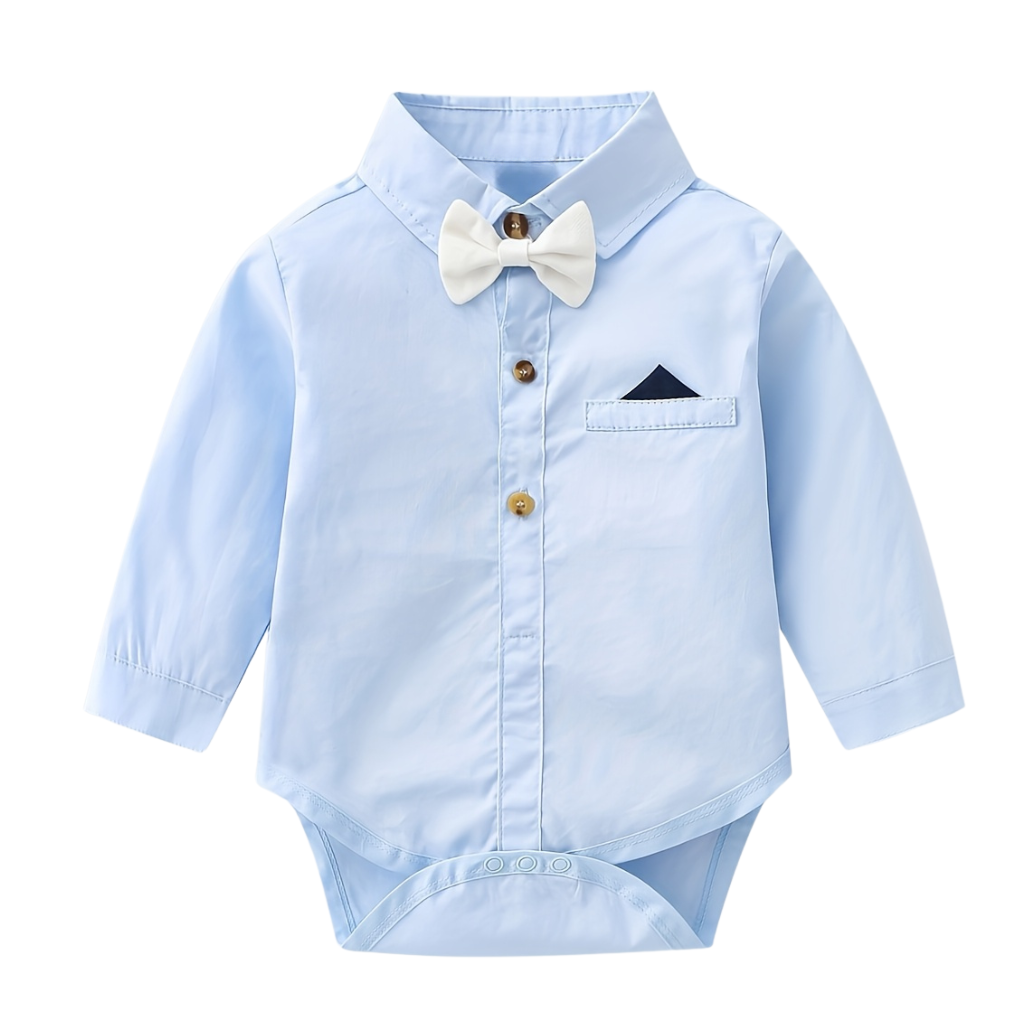 Formal Bow Tie Set With Suspender Pants For Boys