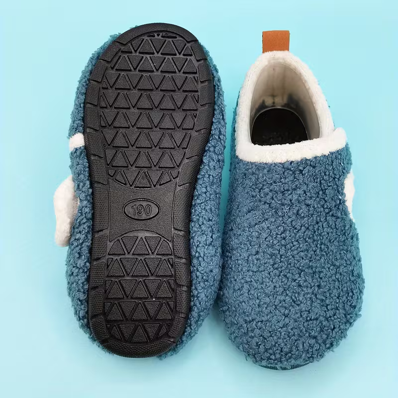 Lightweight Floor Shoes With Faux Fur And Soft Sole For Girls