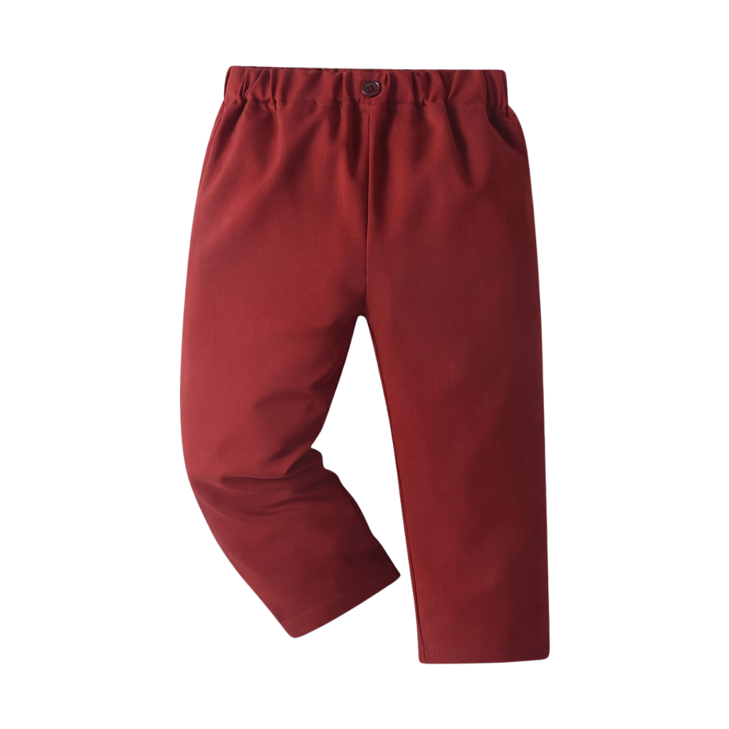 Formal Three Piece Outfit Set With Shirt Vest And Pants For Boys