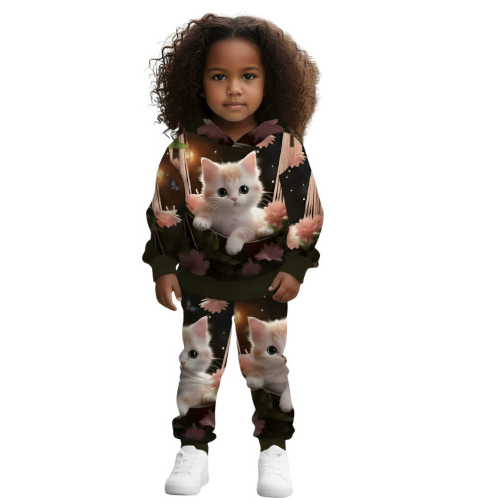 Kids Hooded Sweatshirt Pants Set