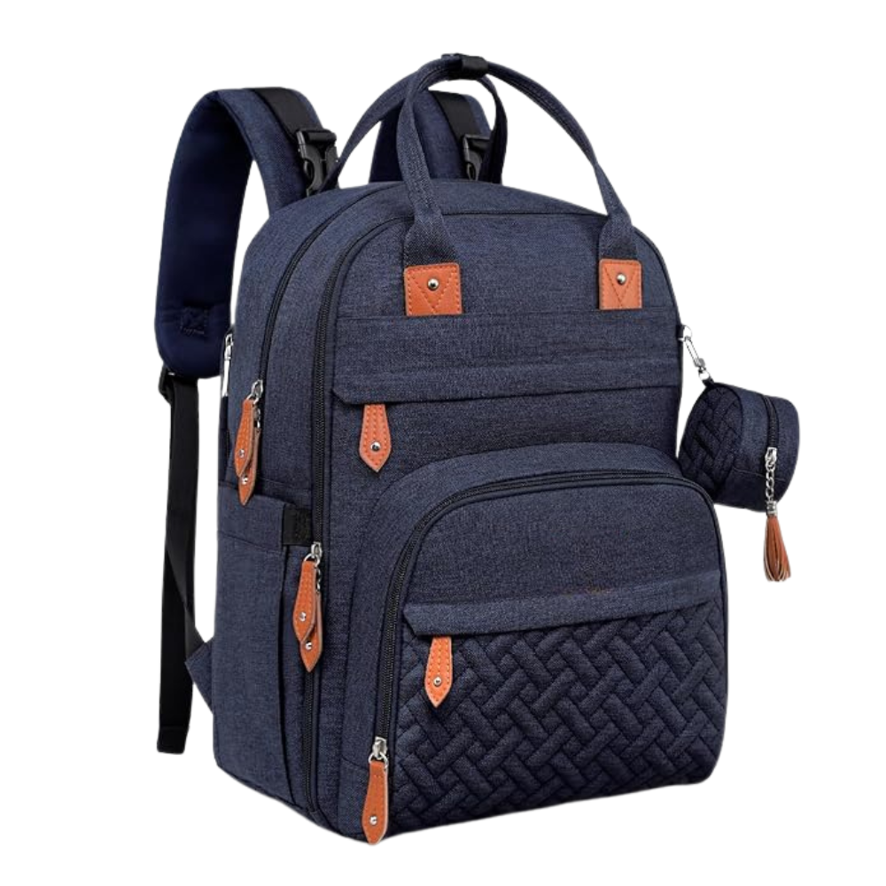 Multifunctional Diaper Bag Backpack With Changing Pad And Stroller Straps-Diaper Reusable