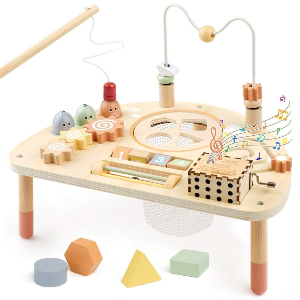8 In 1 Wooden Montessori Activity Table Suitable For Kids