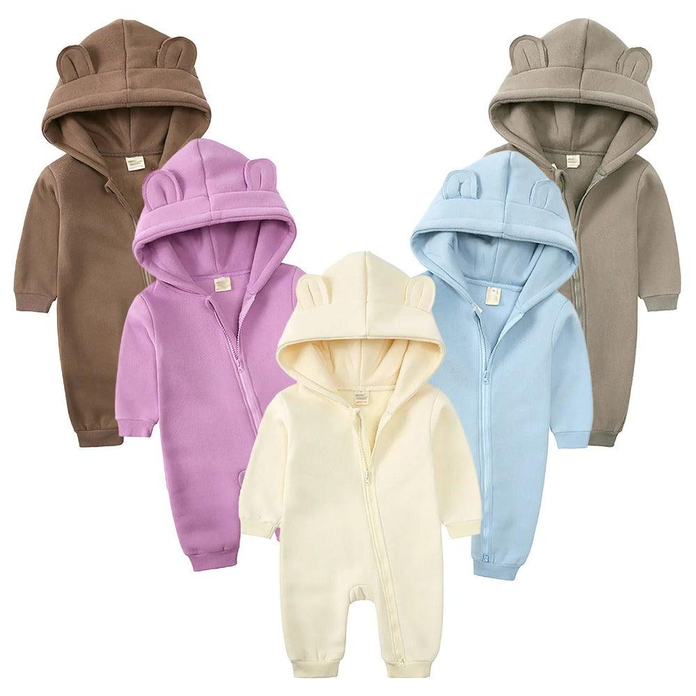 Winter Hooded Romper Suit-Diaper Reusable