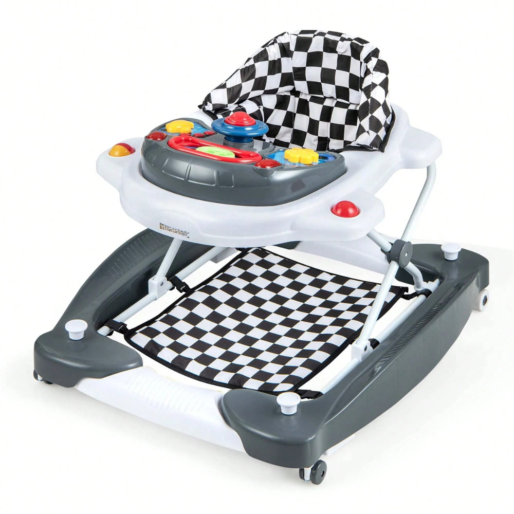 6-in-1 Adjustable Baby Walker Activity Center With Music