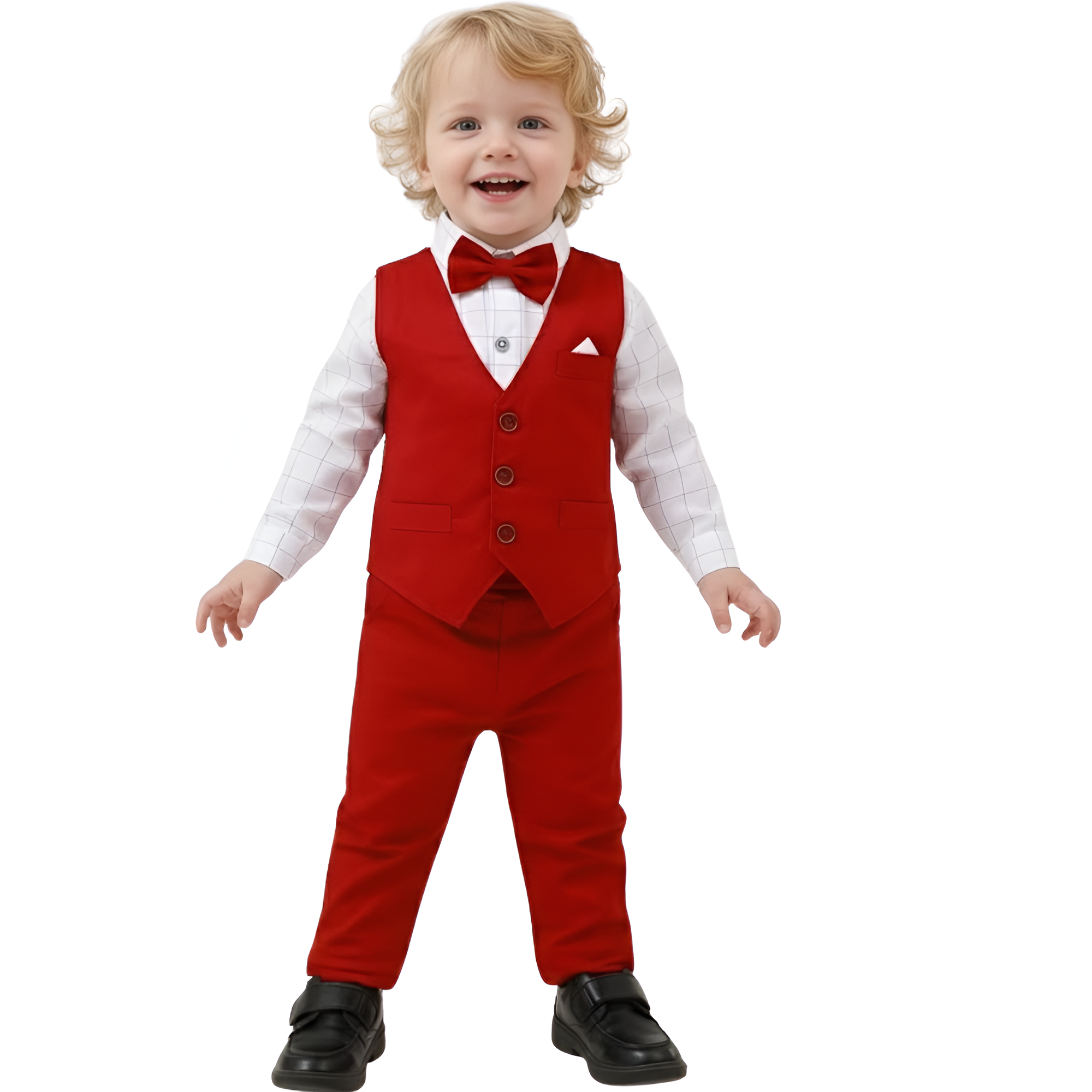 Outfit Set With Bow Tie Vest And Pants For Special Occasion