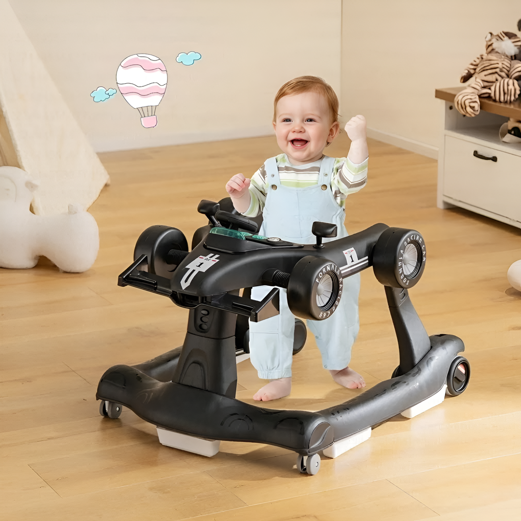 4 In 1 Foldable Adjustable Baby Activity Walker