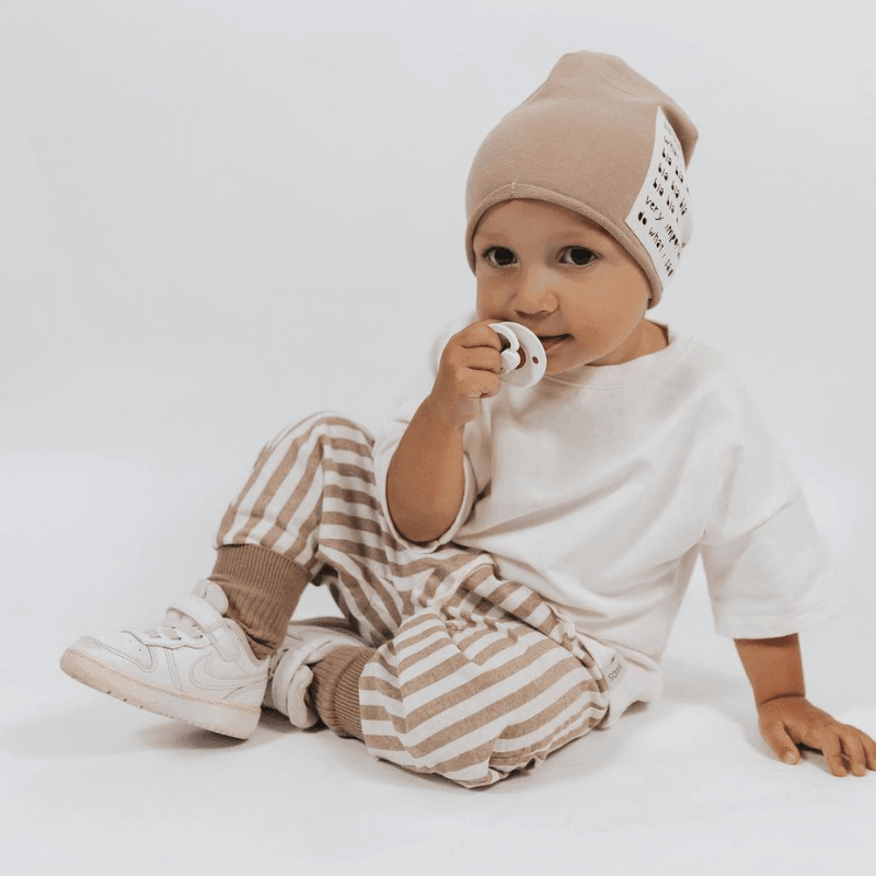 Baby Striped Drawstring Casual Pants-Diaper Reusable