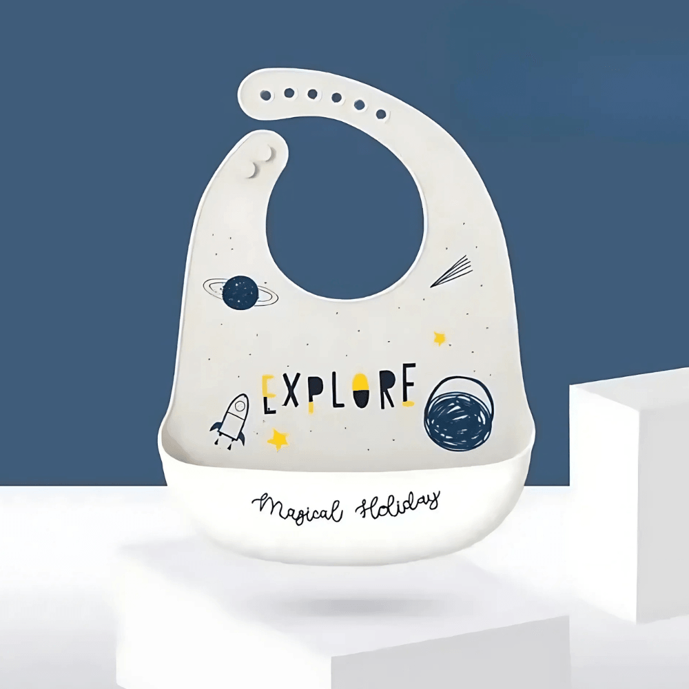 Adjustable Baby Bib Silicone MessFree Mealtime Made Simple-Diaper Reusable