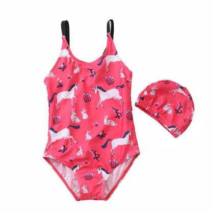 Unicorn Print Baby Swimsuit-Diaper Reusable