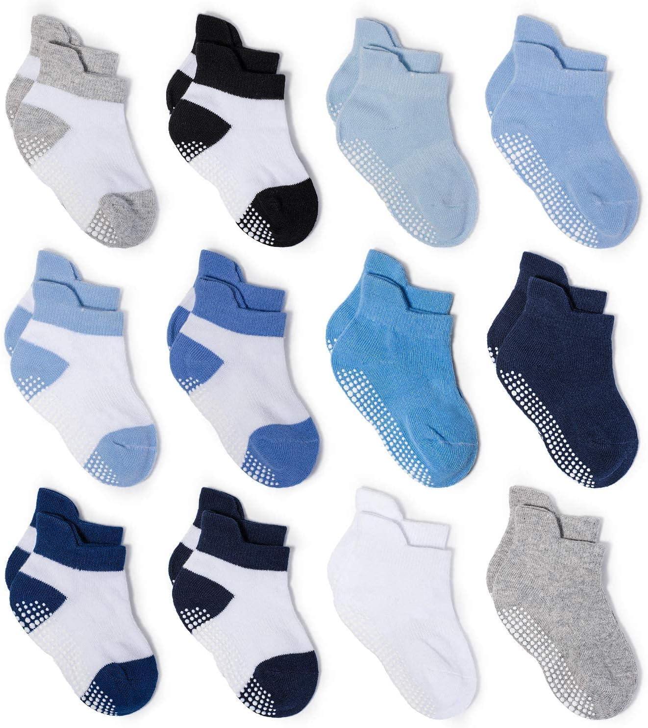12 Pieces Non Skid Socks Sets-Diaper Reusable