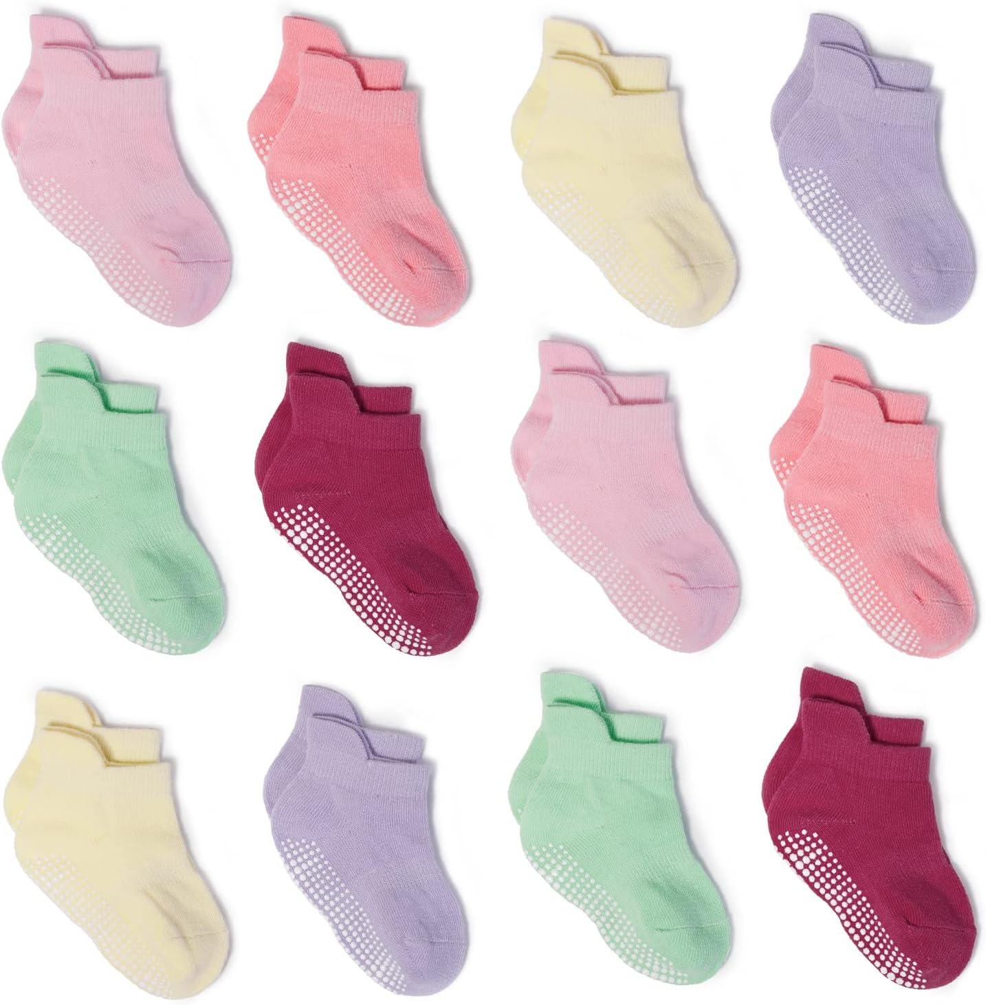 12 Pieces Non Skid Socks Sets-Diaper Reusable