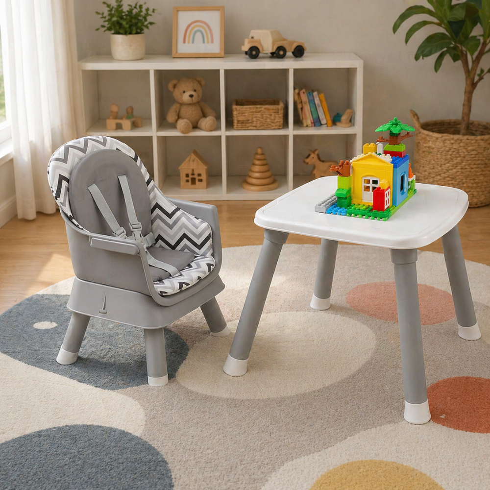 8 In 1 High Chair Double Layer Cushions Multifunctional Toddler