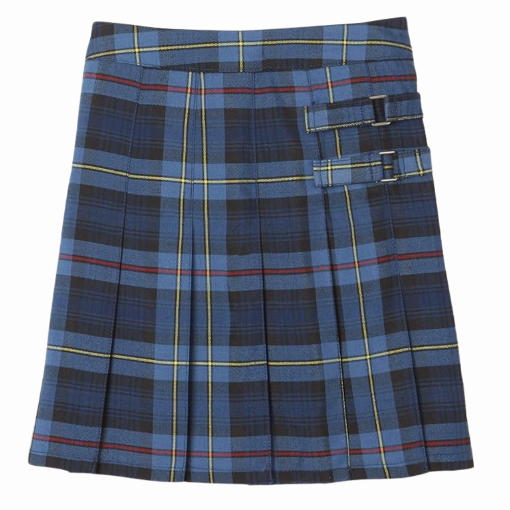 Girls Adjustable Waist Pleated Scooter Skirt with Built-in Shorts