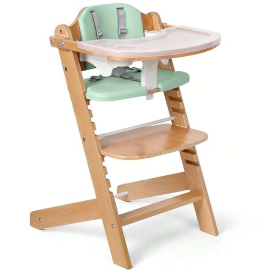 3 In 1 Convertible Wooden High Chair Adjustable For Toddlers