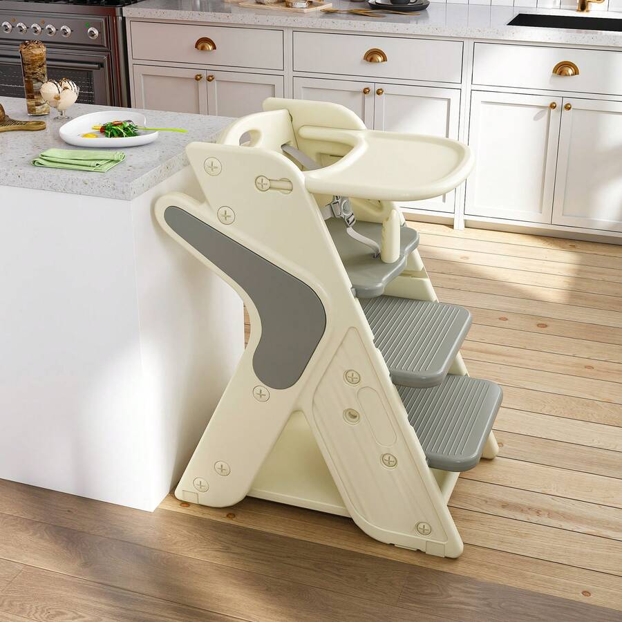 3in1 Convertible High Chair And Learning Tower For Kids Toddler Booster Seat Antislip Step Stool
