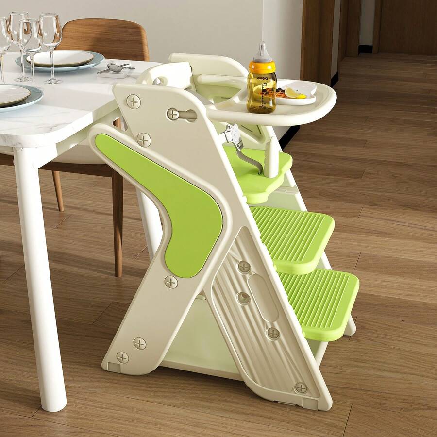 3in1 Convertible High Chair And Learning Tower For Kids Toddler Booster Seat Antislip Step Stool