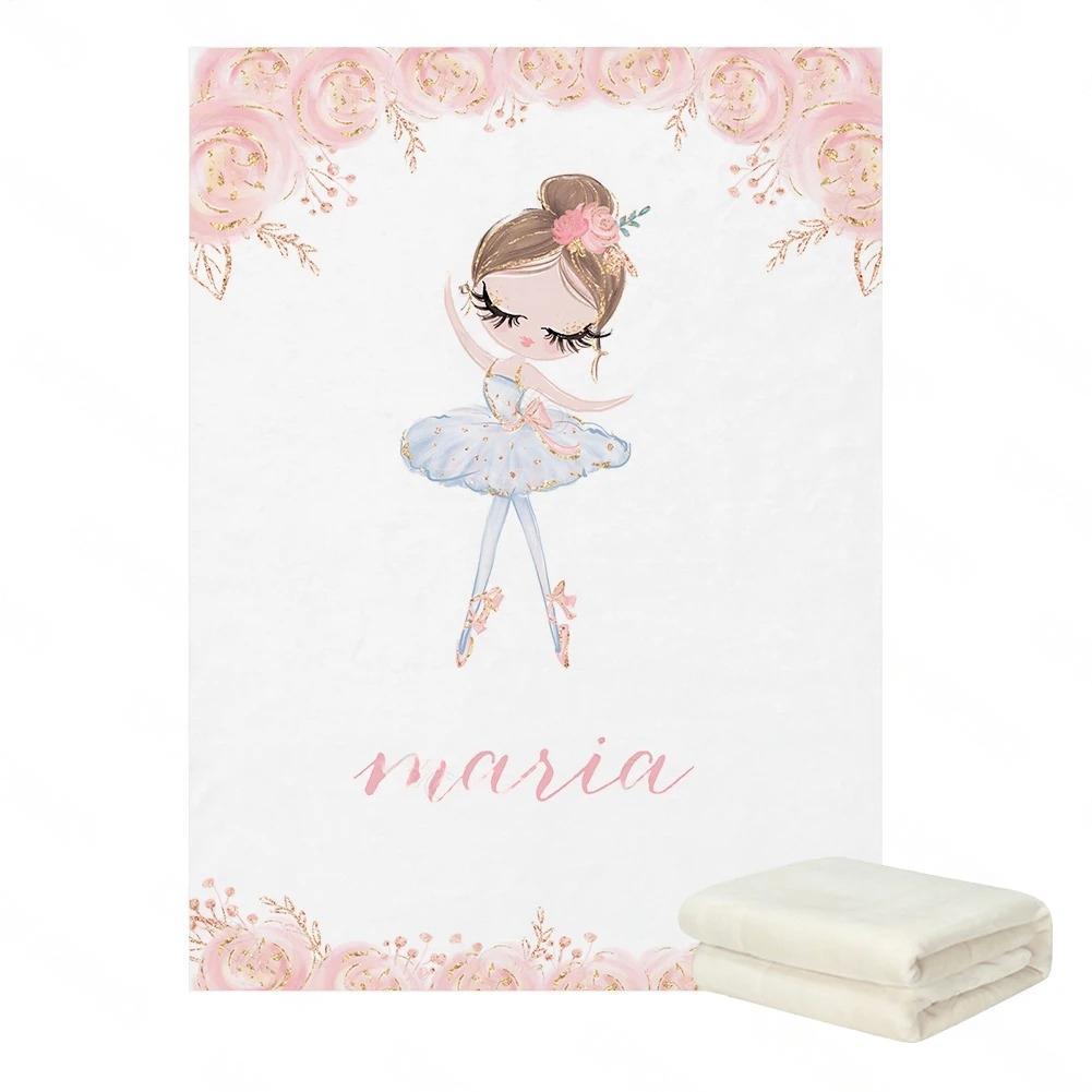 Custom Ballerina Name Blanket-Diaper Reusable