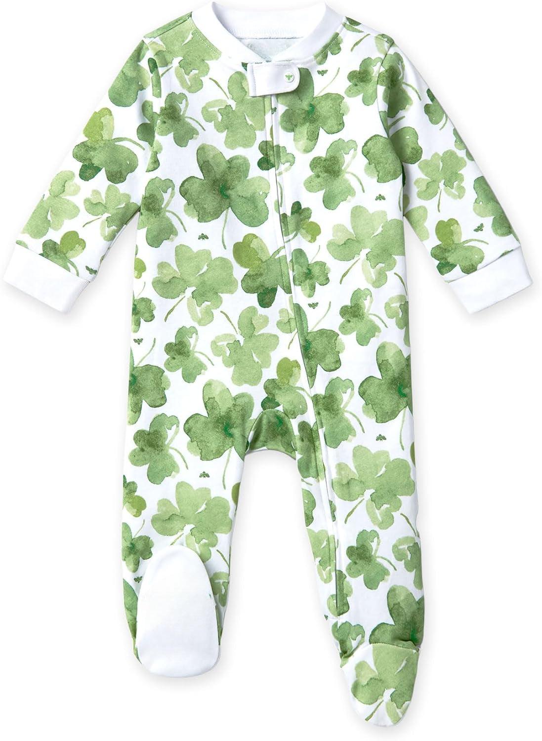 Loose Fit Baby Pajamas – Organic Cotton One-Piece with Zipper-Diaper Reusable