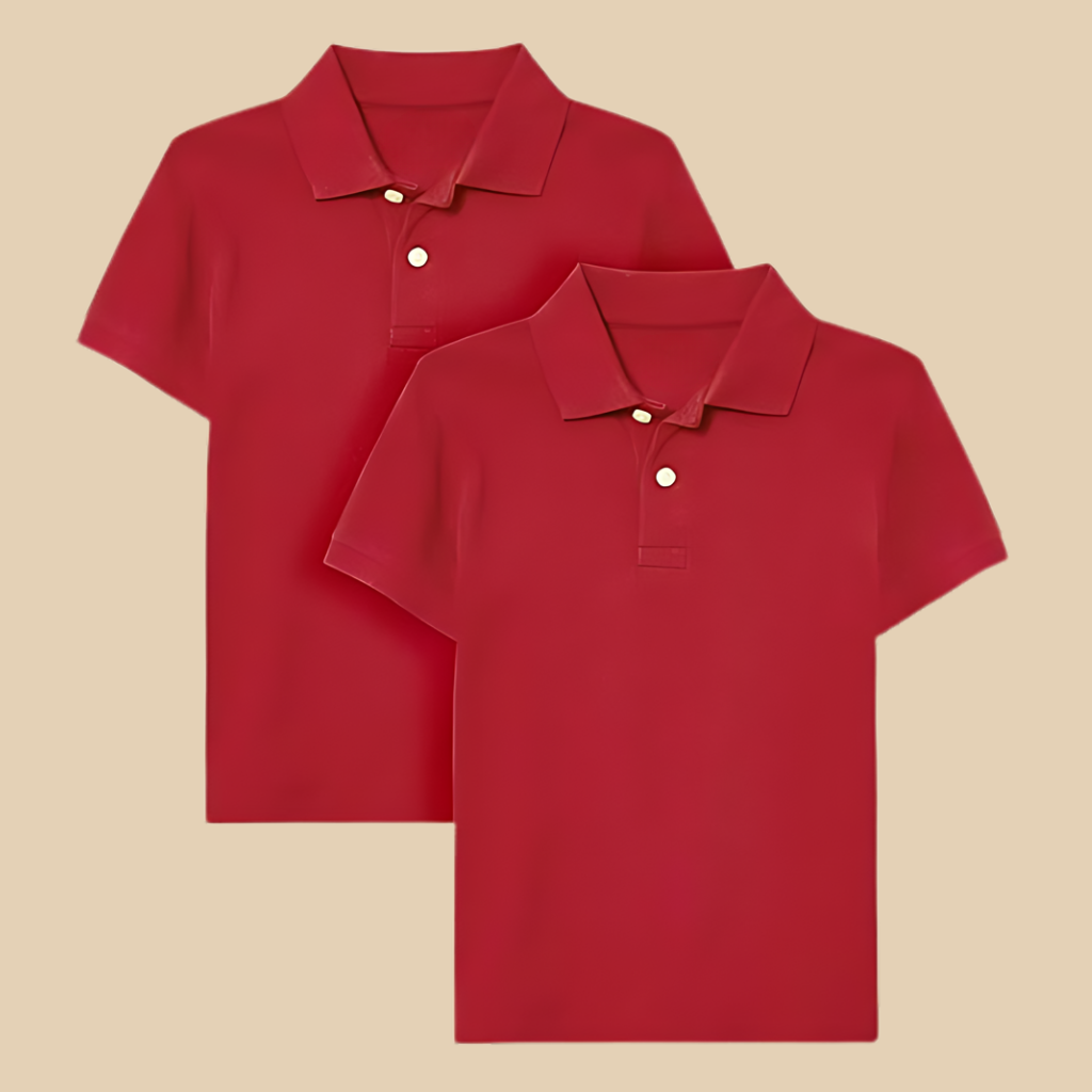 Pack Of 2 Boys Multipack Short Sleeve Pique Polo T Shirts