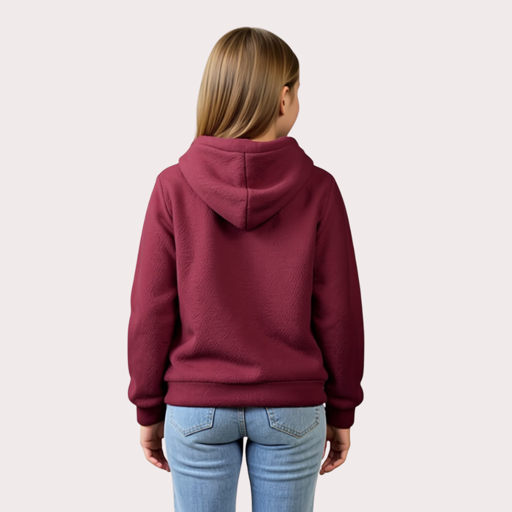 Girls Fuzzy Fleece Pullover Hoodie Sweatshirt