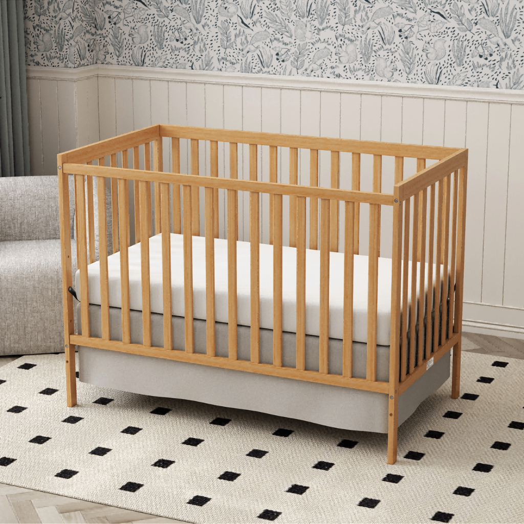 5 In 1 Convertible Toddler Bed In Natural Pinewood for Nursery
