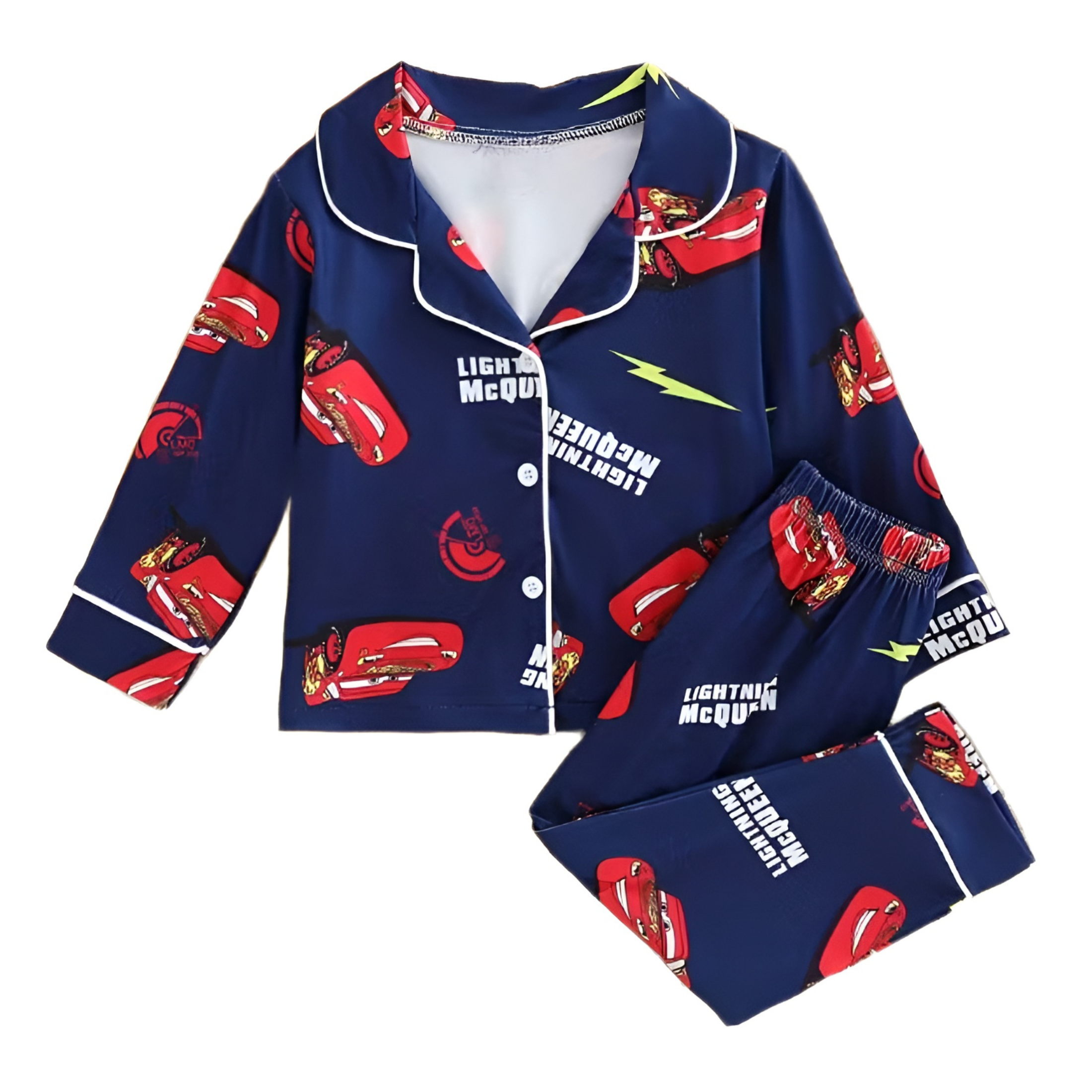 Lightning McQueen Print Pajama Set For Boys