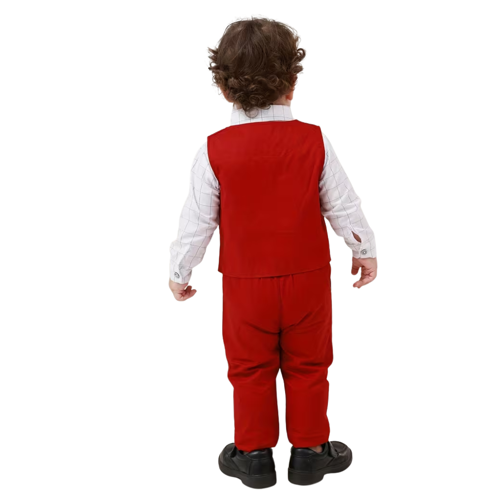 Outfit Set With Bow Tie Vest And Pants For Special Occasion