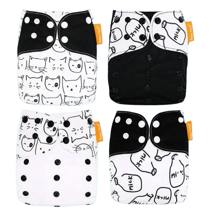 4 Pack Reusable Diapers For 0 To 2 Year Old Babies and Toddlers-Diaper Reusable