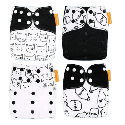 4 Pack Reusable Diapers For 0 To 2 Year Old Babies and Toddlers-Diaper Reusable