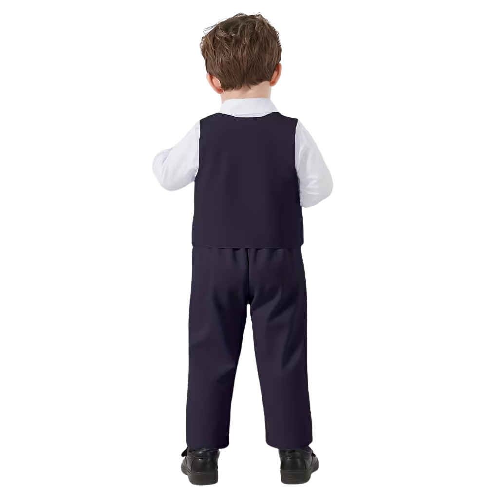 3 Piece Of Formal Outfit With Shirt Vest Pants And Bow Tie For Boys