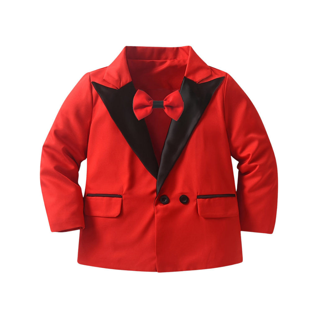 Blazer Set With Bow Tie And Pant For Boys