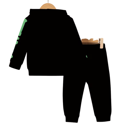 Halloween Themed Hooded Sweatshirt And Pants Set For Boys