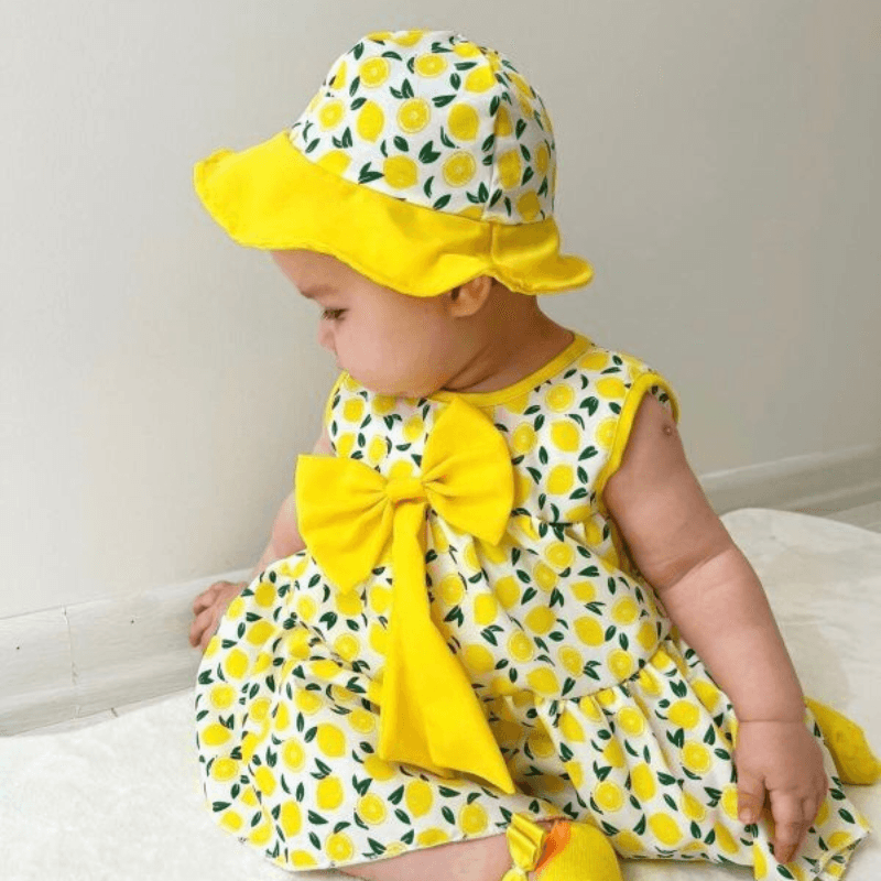 Printed Pattern Dress Set-Diaper Reusable