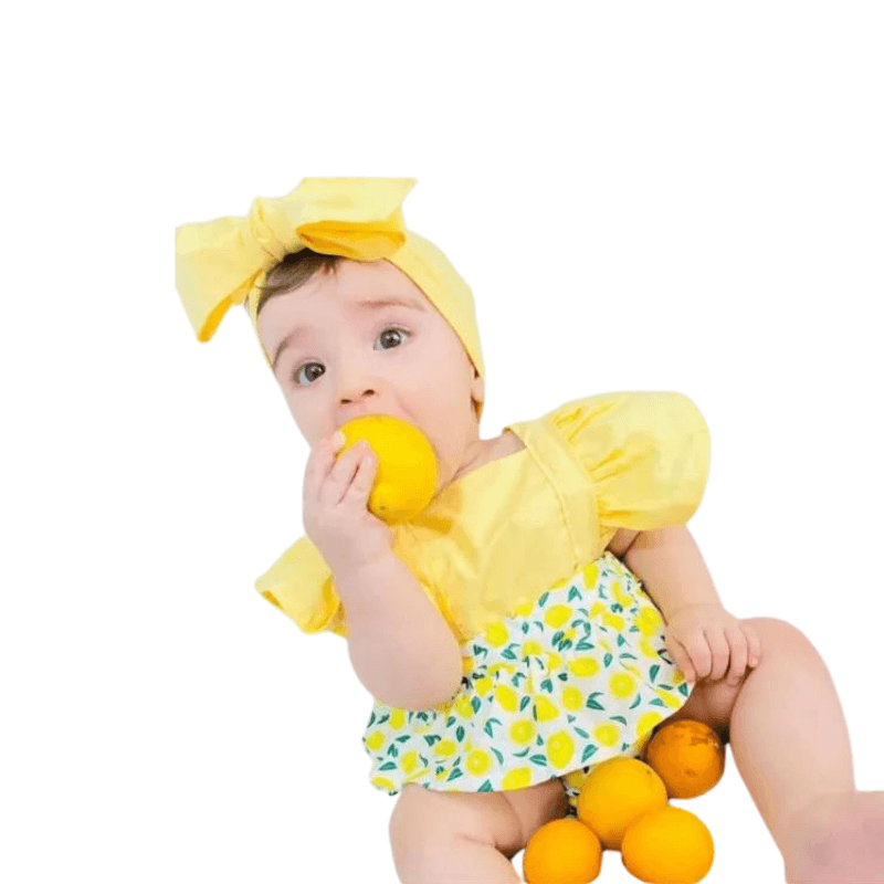 Fruit Printed Pattern Dress-Diaper Reusable