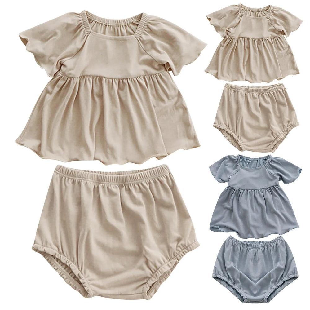 Summer Toddler Outfit Set-Diaper Reusable