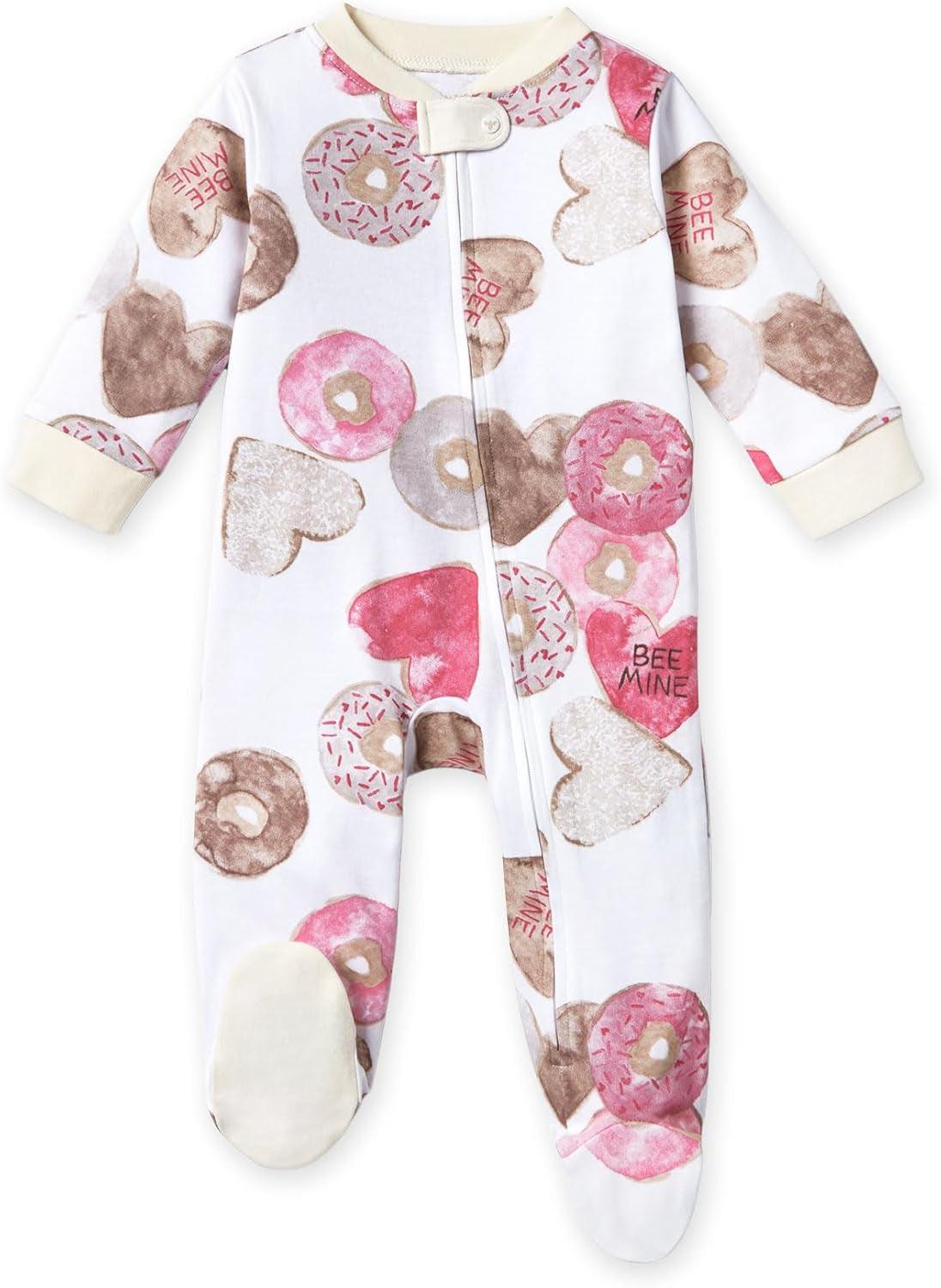 Loose Fit Baby Pajamas – Organic Cotton One-Piece with Zipper-Diaper Reusable