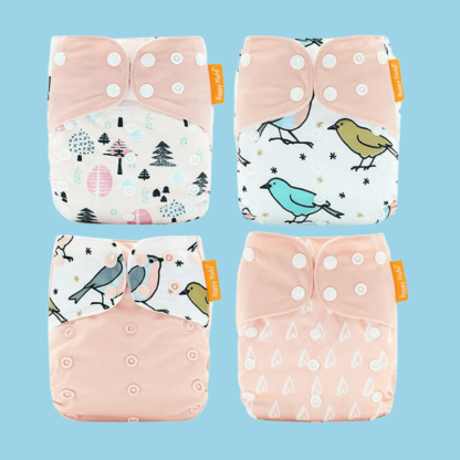 4 Pack Reusable Diapers For 0 To 2 Year Old Babies and Toddlers-Diaper Reusable