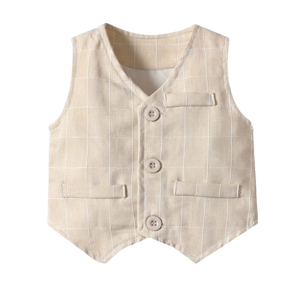 3 Piece Formal Suit With Long Sleeve Shirt Vest And Pant Set