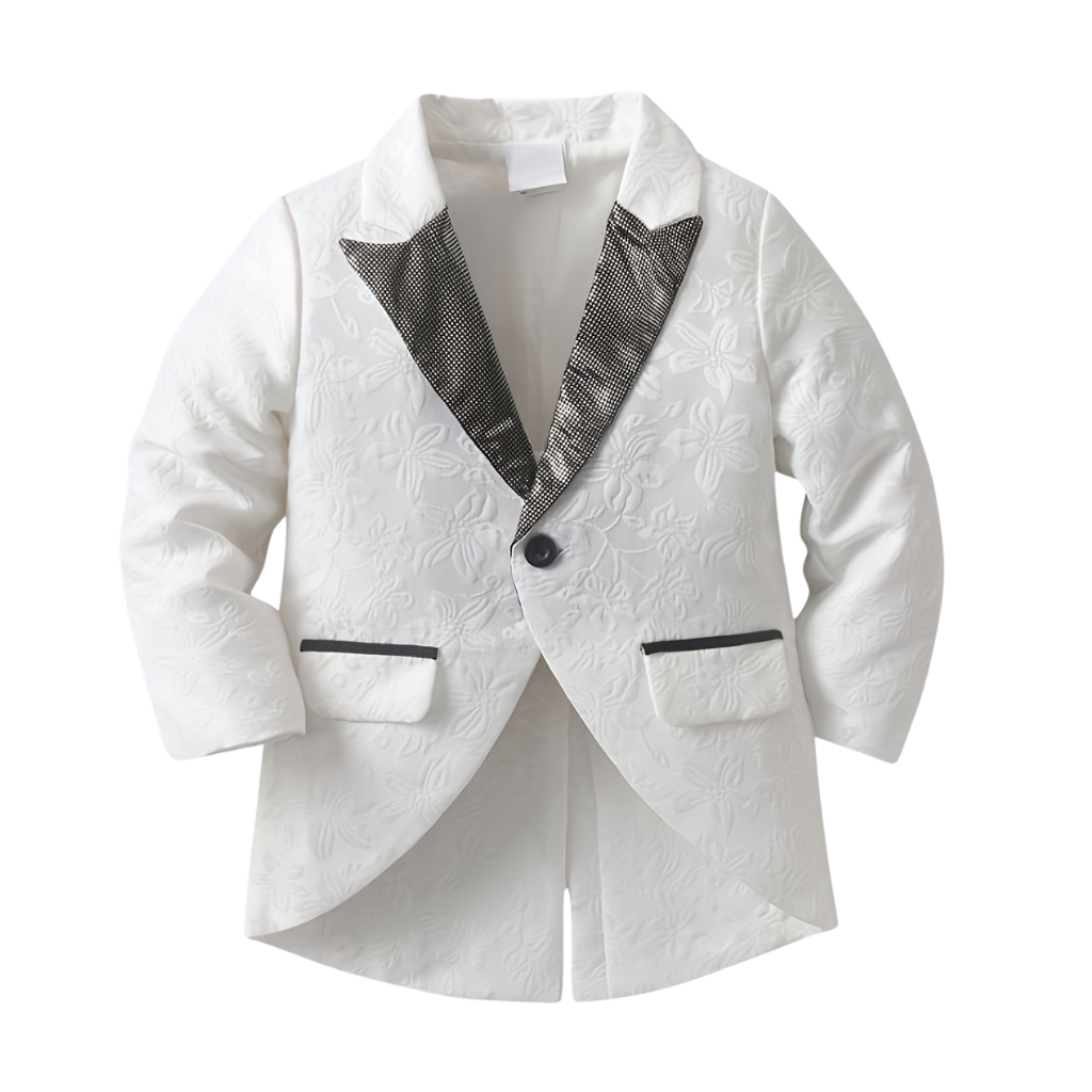 Plaid Tailcoat Outfit Set With Bow