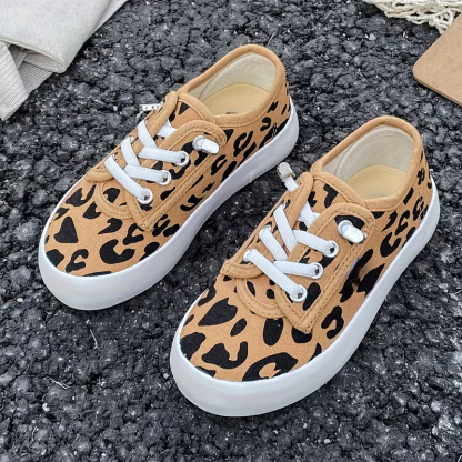 Casual Canvas Lace Up Sneakers For Kids