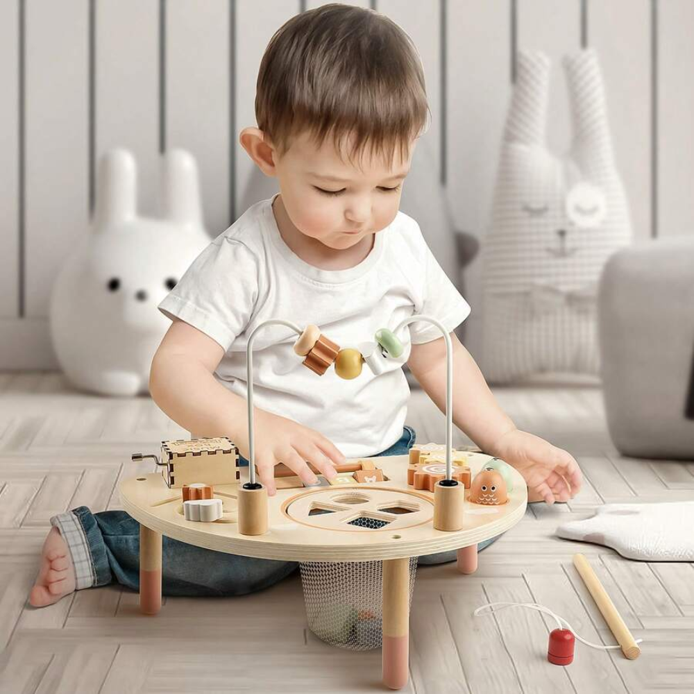 8 In 1 Wooden Montessori Activity Table Suitable For Kids