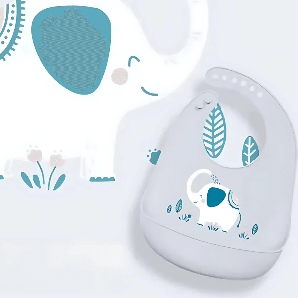 Adjustable Baby Bib Silicone MessFree Mealtime Made Simple-Diaper Reusable