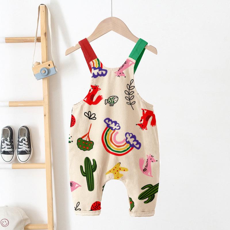 Baby Cotton Animal Overalls-Diaper Reusable