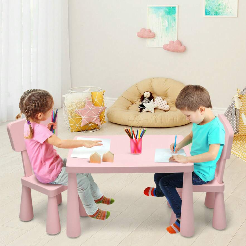  Kids Table 2 Chairs Set Toddler Activity Play Dining Study Desk Gift