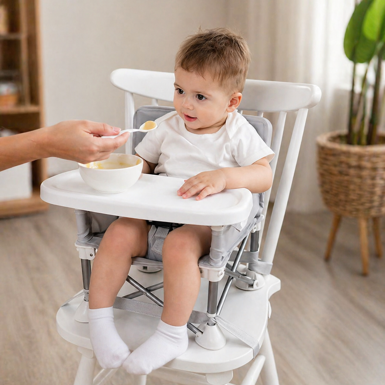 Portable Foldable High Chair For Baby Eating And Dining