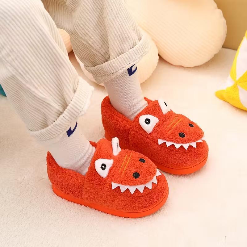 Warm Cartoon Slip On Slippers For Boys Indoor Wear