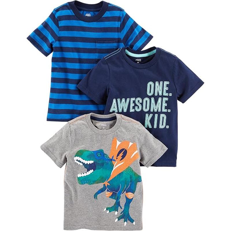 Boys Button Tee Pack-Diaper Reusable
